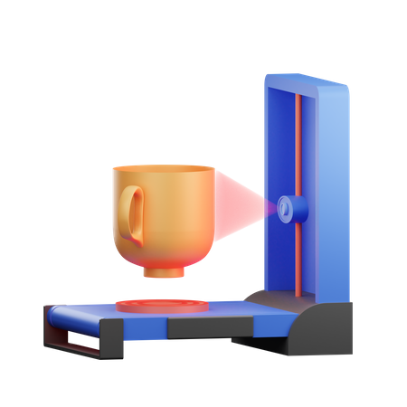 Scanner 3D  3D Icon