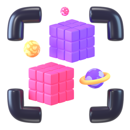 Scanner de cubes  3D Icon