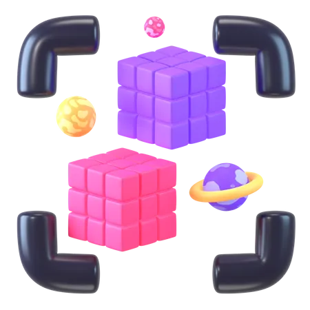 Scanner de cubes  3D Icon