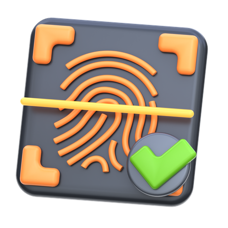 Scanner de impressão digital  3D Icon