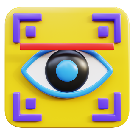 Scanner de íris  3D Icon