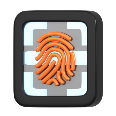 Scanner d'empreintes digitales  3D Icon