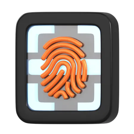 Scanner d'empreintes digitales  3D Icon