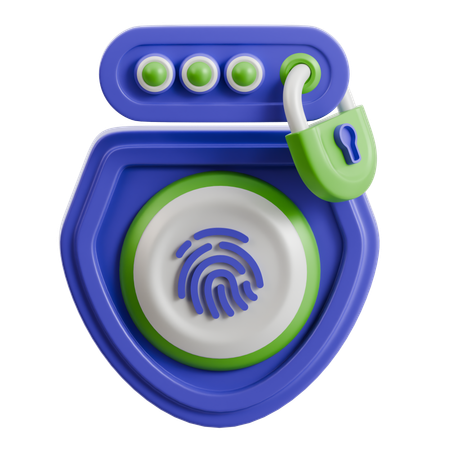 Scanner d'empreintes digitales  3D Icon