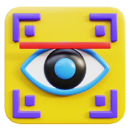 Scanner d'iris  3D Icon