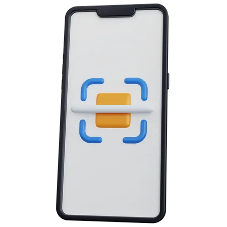 Scanner De Renderizacao 3 D Com Smartphone Isolado 3D Icon