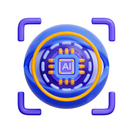 Scanner de olho ai  3D Icon