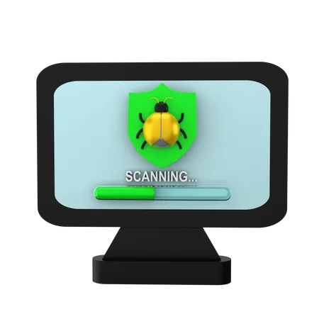 Scanning Bug  3D Icon