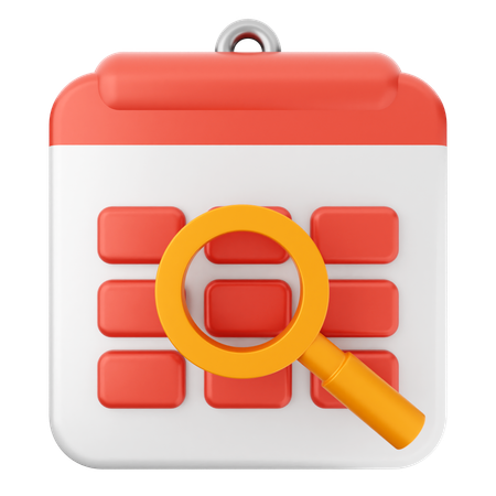 Scanning Calendar  3D Icon