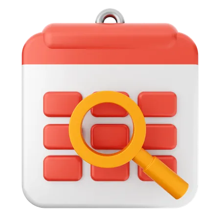 Scanning Calendar  3D Icon