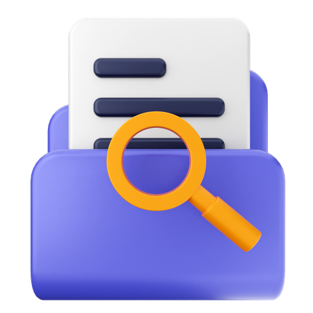 Scanning Folder  3D Icon