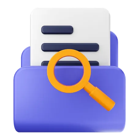 Scanning Folder  3D Icon