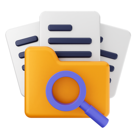 Scanning Folder  3D Icon