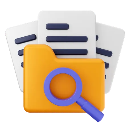 Scanning Folder  3D Icon