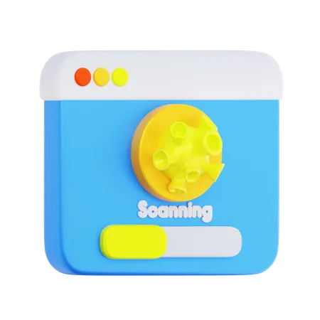 Scanning Interface Design  3D Icon