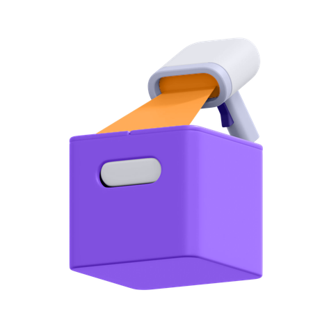 Scanning Package Barcode  3D Icon