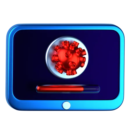 Scanning Virus  3D Icon