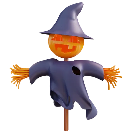 3 D Illustration Scarecrow 3D Icon