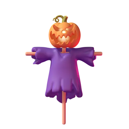 Add A Spine Tingling Touch To Your Halloween Projects With Our Scary Scarecrow Pumpkin 3 D Halloween Design This Bone Chilling Creation Features A Sinister Scarecrow Emerging From A Menacing Pumpkin Making It A Perfect Choice For Your Halloween Themed Illustrations And Decorations 3D Icon