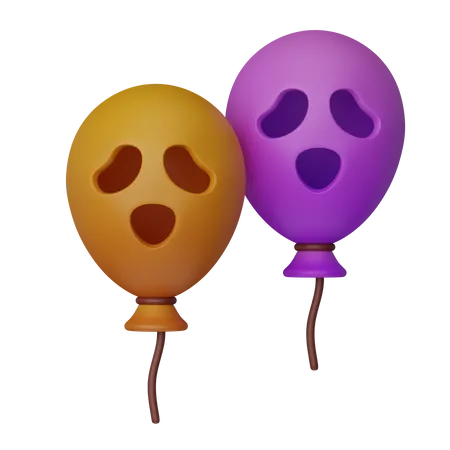 Scared balloon  3D Icon