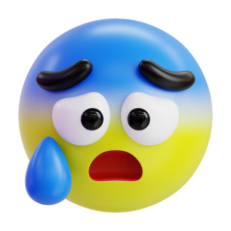 Scared Emoji  3D Icon