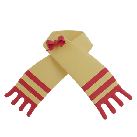 Scarf 3 D Illustrations Christmas Icon 3D Icon