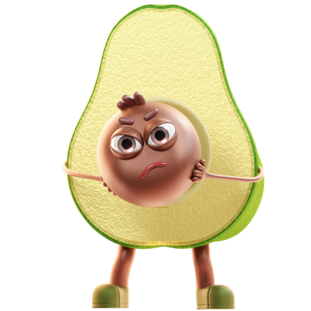 Scary Avocado  3D Icon