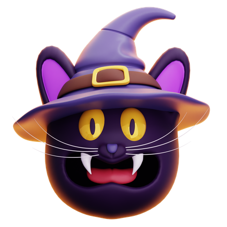 Scary Cat Head  3D Icon