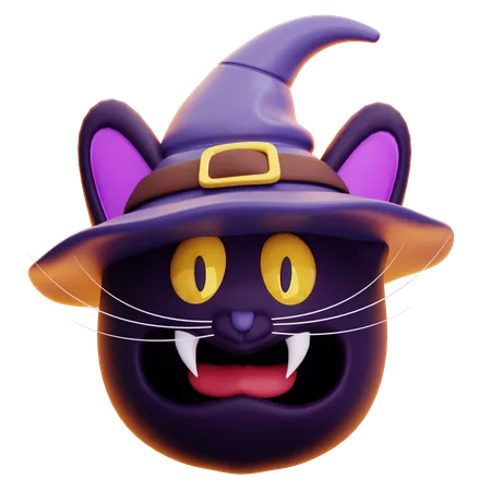 Scary Cat Head  3D Icon