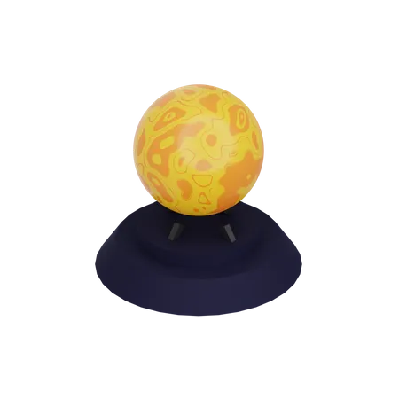 Scary Crystal Ball  3D Illustration
