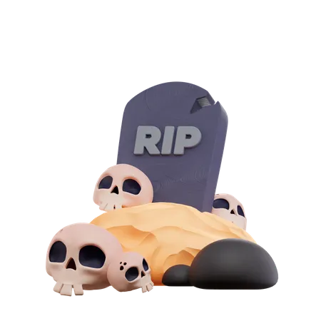 Scary Grave  3D Icon