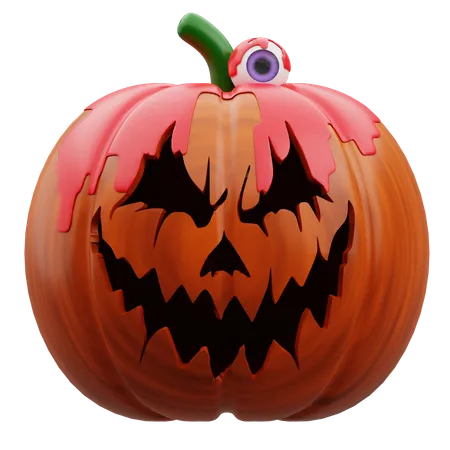 Scary Halloween Pumpkin  3D Icon