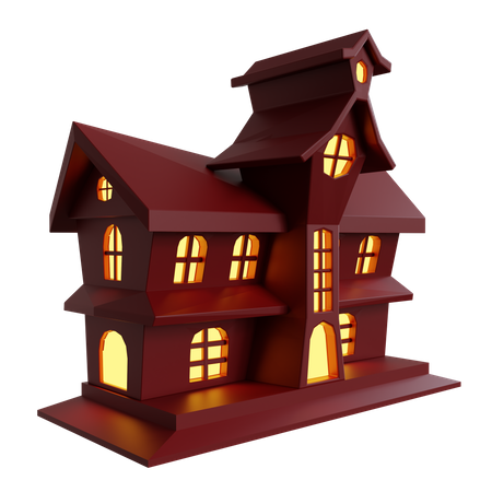 Scary House  3D Icon