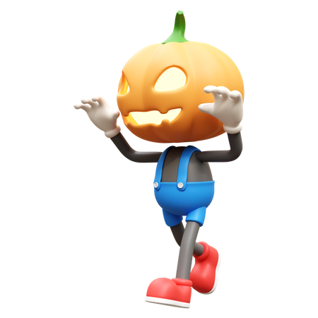 Scary Jack O Lantern  3D Illustration