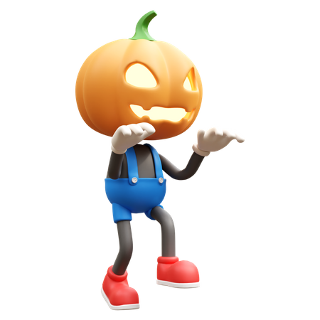 Scary Jack O Lantern  3D Illustration