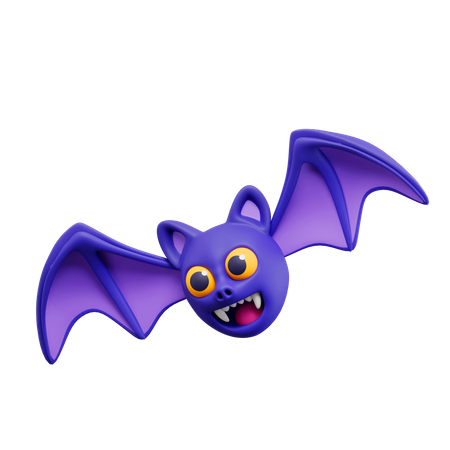Scary Monstrous Bat 3D Icon