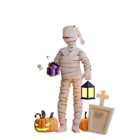 Scary Mummy  3D Illustration