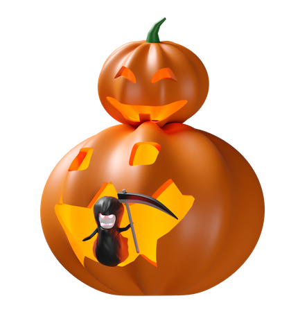 Scary Pumpkin  3D Icon