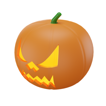 Scary Pumpkin  3D Illustration