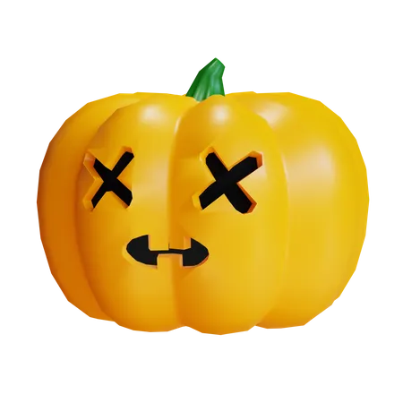 Halloween Scary Pumpkin 3D Icon