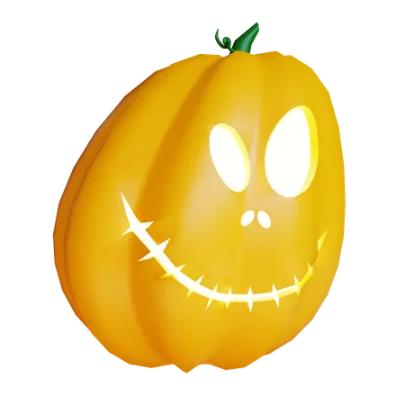 Halloween Scary Pumpkin 3D Icon
