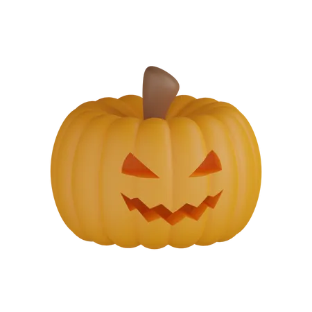 Scary face of halloween pumpkin 3D render 11234949 PNG