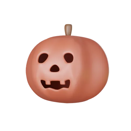 3 D Render Icon Of An Isolated Orange Pumpkin 3D Icon