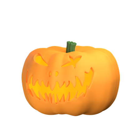 Scary Pumpkin Halloween  3D Icon