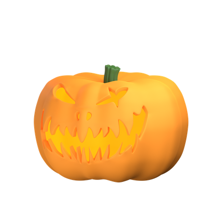 Scary Pumpkin Halloween 3D Icon