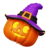 Scary Pumpkin With Witch Hat