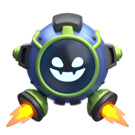 Scary Robot  3D Icon