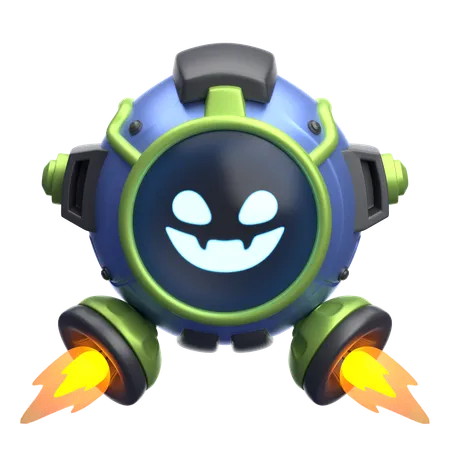 Scary Robot  3D Icon