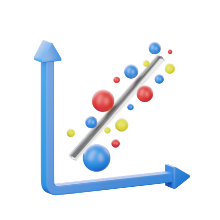 Scatter Plot  3D Icon