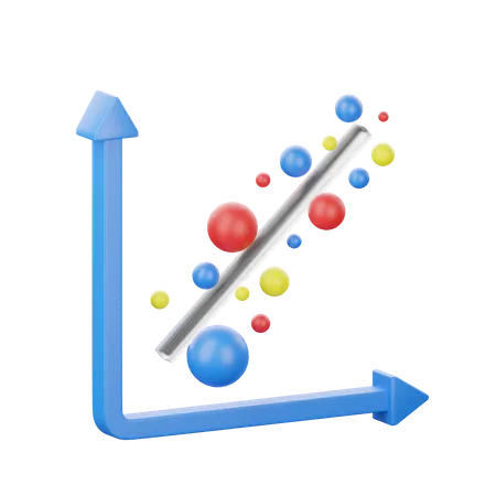 Scatter Plot  3D Icon
